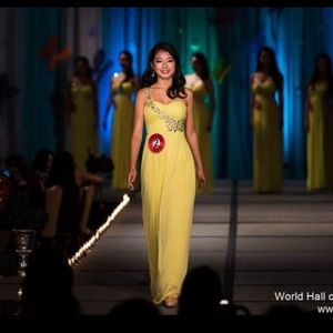 Gorgeous One Shoulder Yellow Ballgown